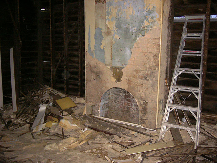 Balmain fireplace before